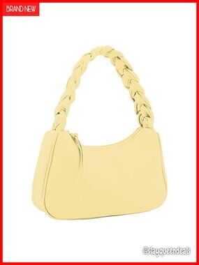 Emperia Braided Top Handle Shoulder Bag Hobo Tote Women Vegan Leather